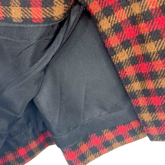 Vintage Jennifer Moore Classifications Belted Plaid Wool Skirt - Picture 7 of 9